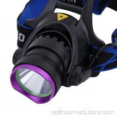 Purple 5000LM XM-L T6 LED Rechargeable Headlight Head Lamp + 2Pcs 18650 + Charger